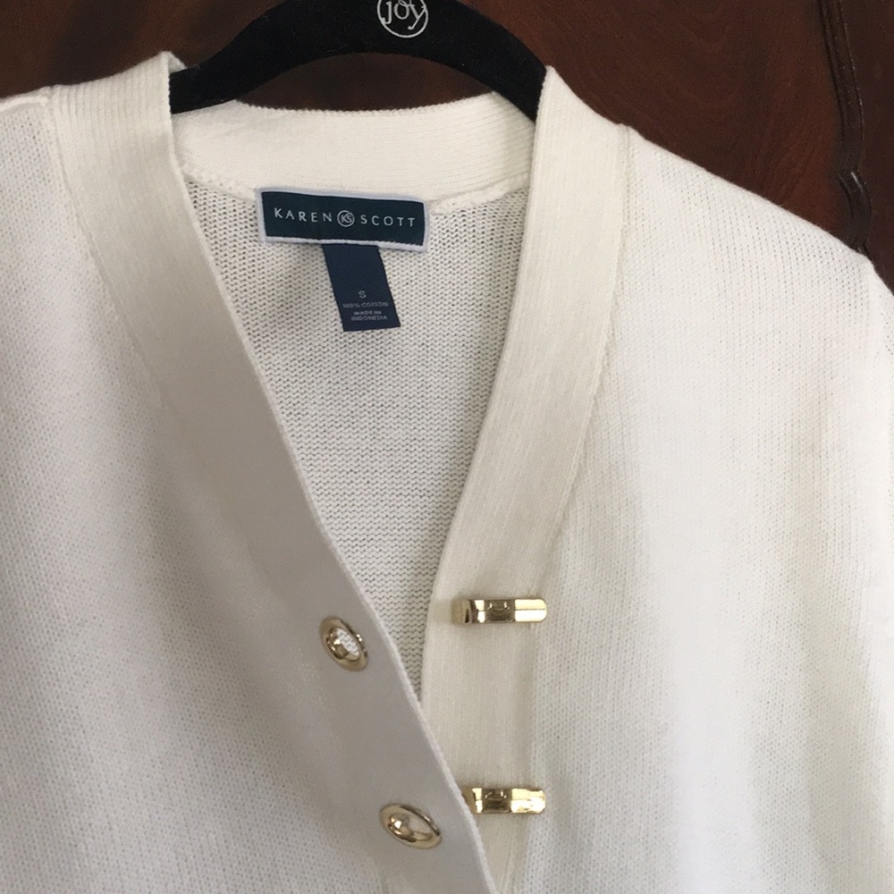 Karen Scott white sweater